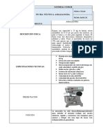 FICHA TECNICA DE Amazadora