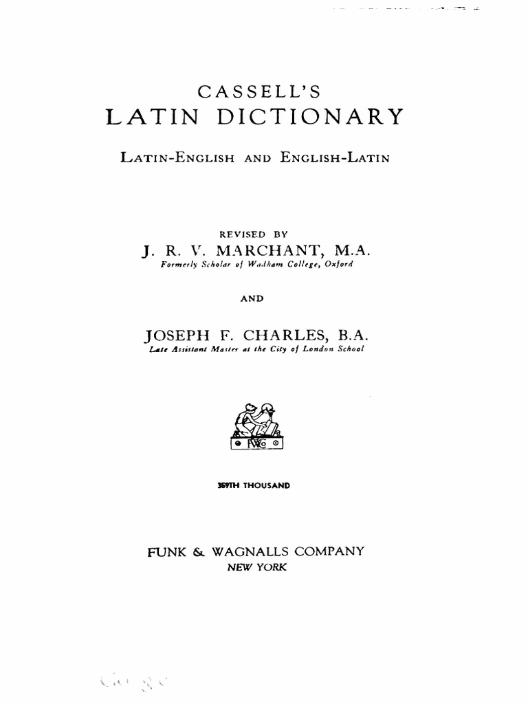 Cassell's Latin Dictionary LatinEnglish and EnglishLatin PDF PDF