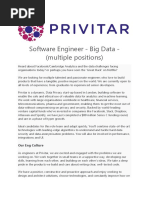 Software Engineer Big Data - Privitar - JD PDF