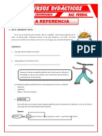 Ejercicios Sobre La Referencia para Tercero de Secundaria