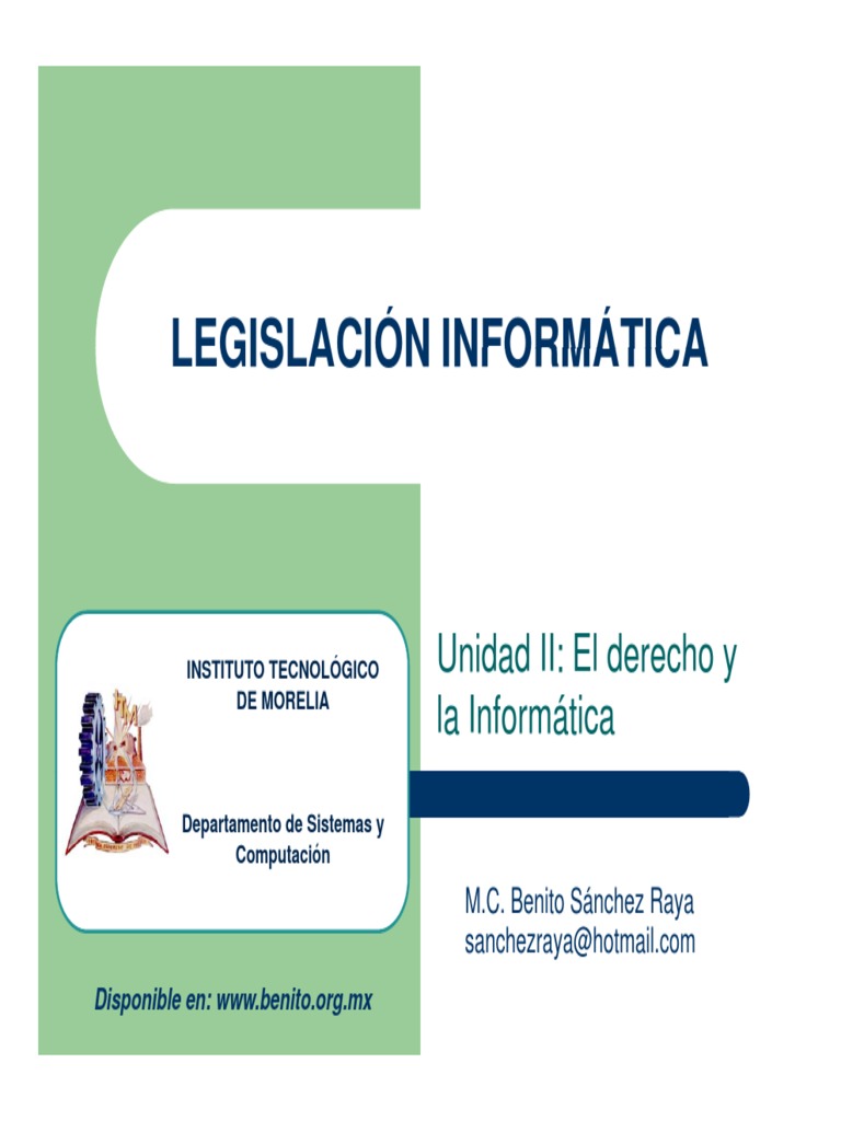 02 Legislacion Informatica - El Derecho y La Informatica | PDF | Juez ...