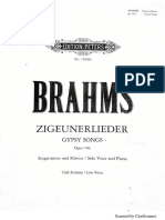 Brahms - Zigeunerlieder - Op. 103 - Low Voice - Tiefe Voice PDF