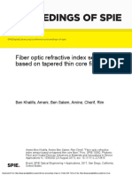 Fiber optic refractive index sensor based on tapered thin core fiber
