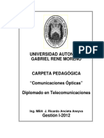 Carpeta Descriptiva-Comunicaciones Ópticas - I-UAGRM-2012 PDF