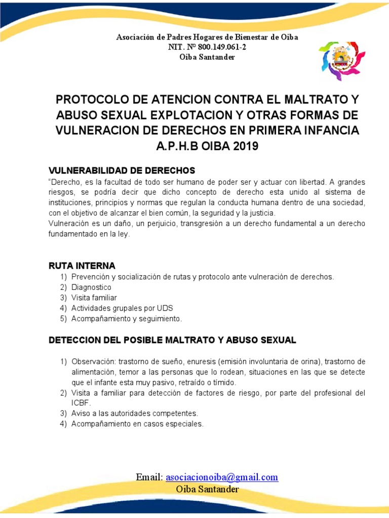 Protocolo de Atención al Maltrato Infantil | PDF | Abuso infantil ...