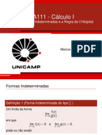 Aula14 - Formas Indeterminadas e LHôspital