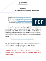 Examen GIS - Semestrul I PDF