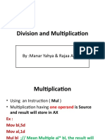 Division and Multiplication: By:Manar Yahya & Rajaa Aljada
