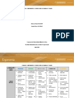 Cuadro Comparativo Condiciones de Trabajo y Salud