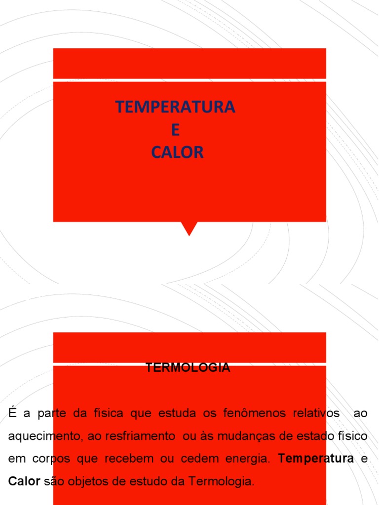 Conceitos de Temperatura e Calor | PDF | Calor | Convecção