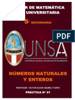 Taller de matemática preuniversitaria números naturales y enteros práctica n°01