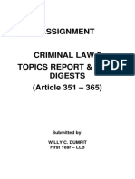 CRIMINAL LAW TOPICS REPORT