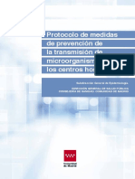 1 PROTOCOLO - de - Medidas - de - Prevencion - de - La - Transmision - de - Microorganismos - en - Los - Centros - Hospitalarios PDF