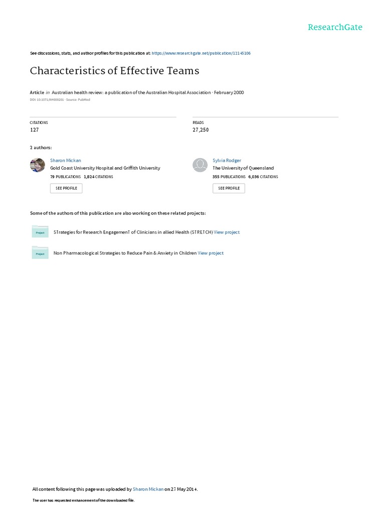 Characteristics of Effective Teams | PDF | Conflict (Process) | Leadership