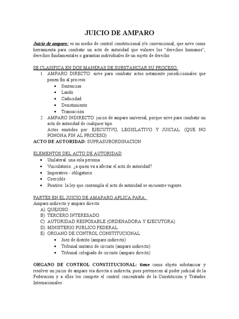 Juicio de Amparo | PDF | Derecho Constitucional | Demanda judicial