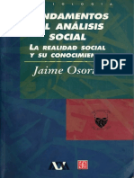 Jaime Osorio, Fundamentos Del Análisis Social La Realidad Social y Su Conocimiento