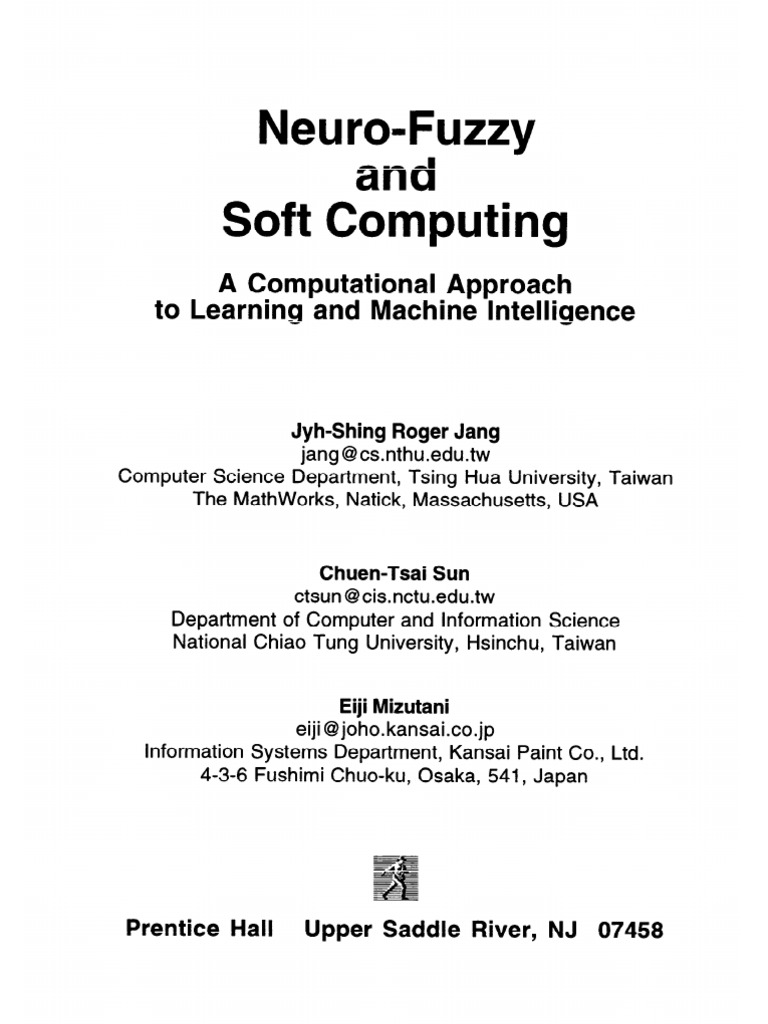 Neuro Fuzzy And Soft Computing Jang Sun Mizutani