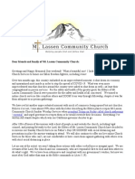 Mt. Lassen Community Church's PLAN To REOPEN Public Church Services in June