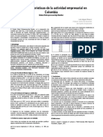Nivel Características de La Actividad Empresarial en Colombia PDF