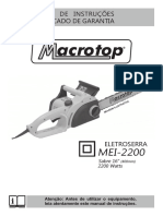 Manual eletroserra macrotop