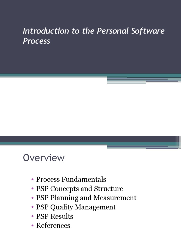 Personal Software Process Overview | PDF | Software Engineering | Software