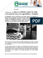 Niña de 3 Años Se Debate Entre La Vida y La Muerte PDF