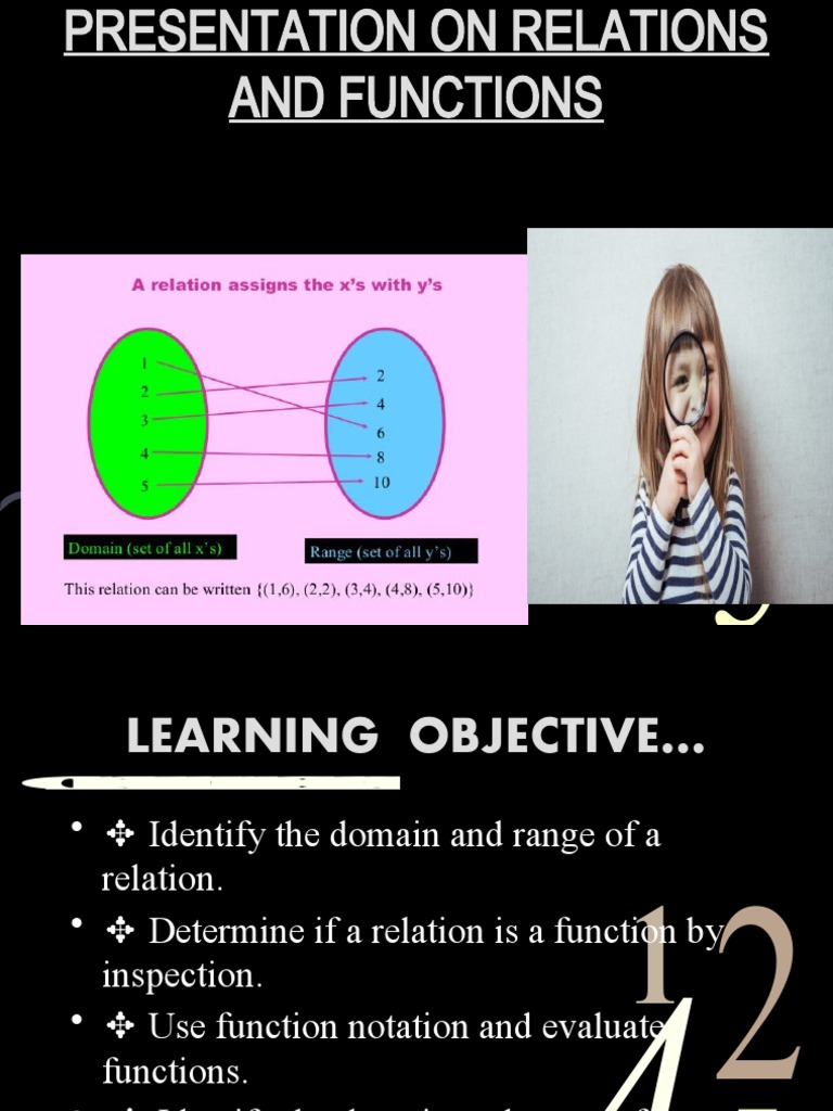 Presentation On Relations and Functions | PDF | Function (Mathematics ...