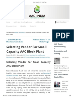 Small Capacity AAC Block Plant