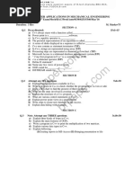 Computer Applications in Mechanical Engineering: S.B. Roll No