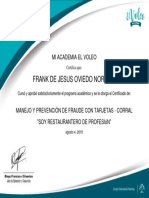 MPFTCTD CORRAL - Certificado MANEJO Y PREVENCIÓN DE FRAUDE CON TARJETAS