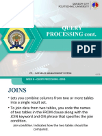 Query Processing Cont.: It1 - Database Management System