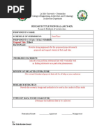 Research Title Proposal Format