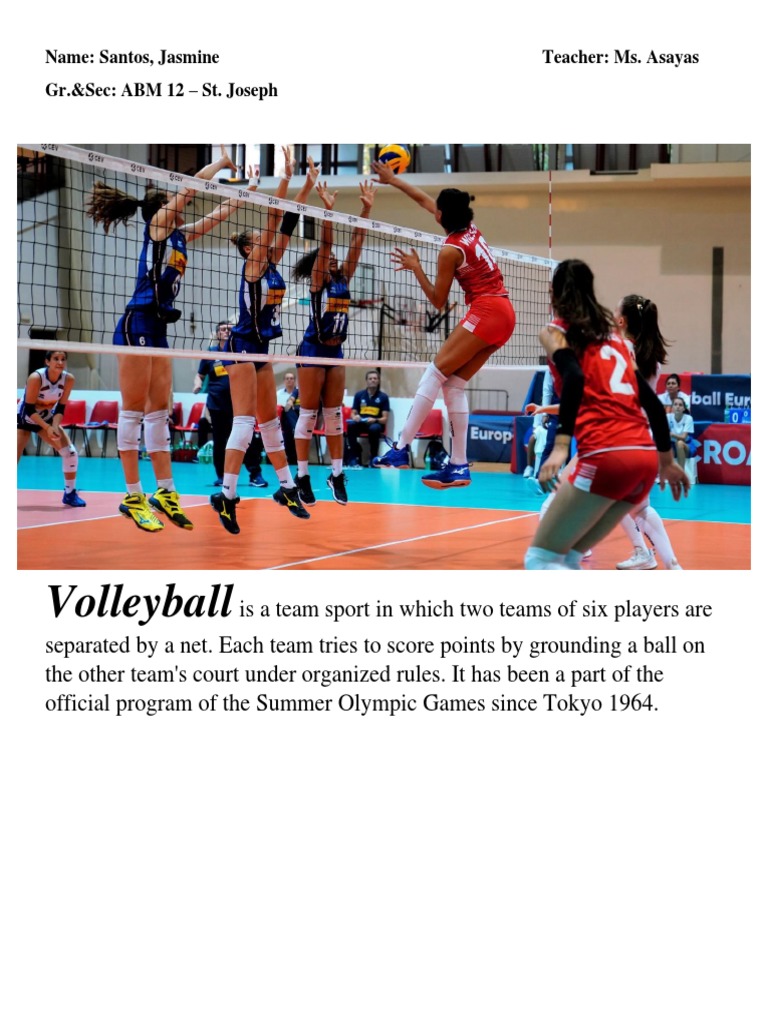 Materials and Equipment in Volleyball PDF Volleyball Consumer Goods