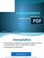 Interpolation: Presented by Parkhe Ravindra Ambadas