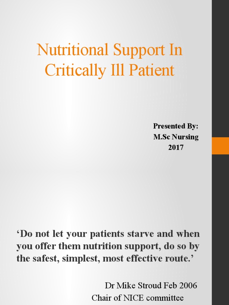 Nutritional Support for Critically Ill Patients | PDF | Intravenous ...