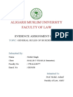 Aligarh Muslim University Faculty of Law: Evidence Assignment Gct-1
