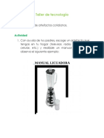 TALLER DE TECNOLOGIA, Manual de Artefactos PDF