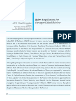 Article in BIMA QUEST - IRDA Regulations For Surveyors Need Review Jan-2013