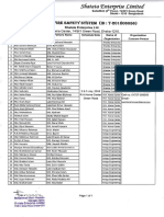 Participant List of Fire Safety Systems Training