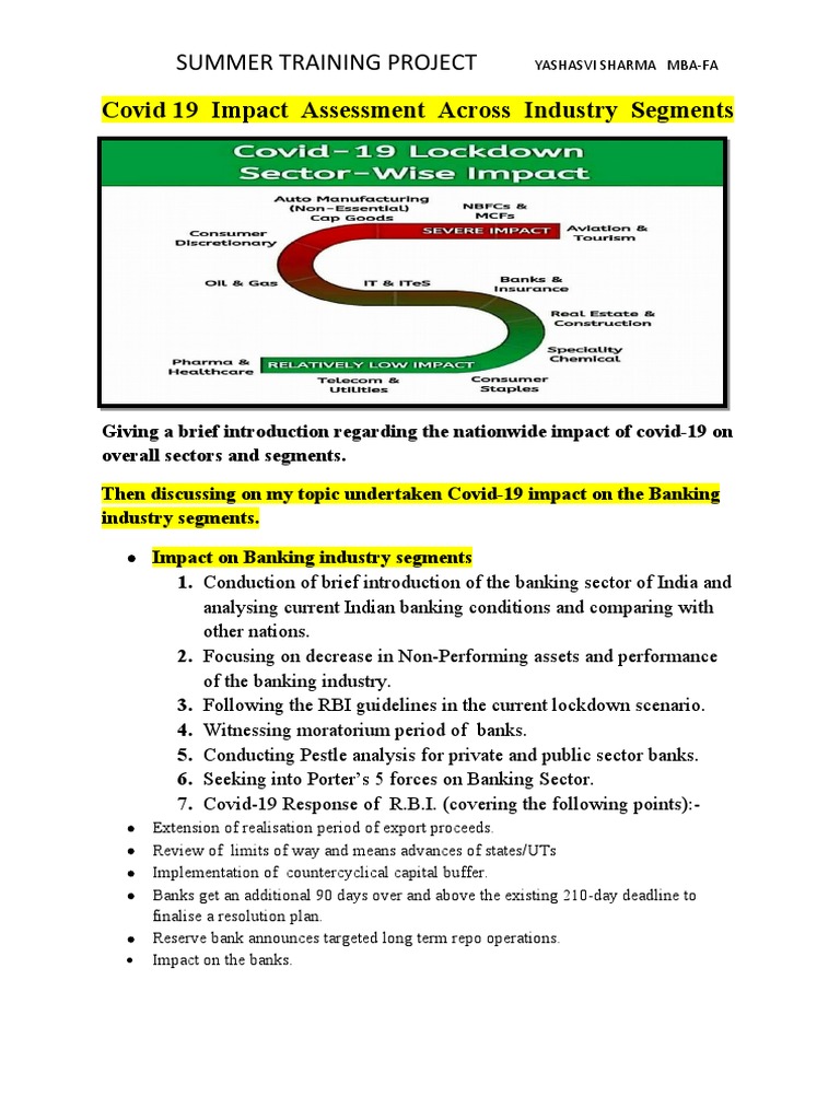 Covid 19 Impact On Banking Sector | PDF | Business | Finance & Money ...