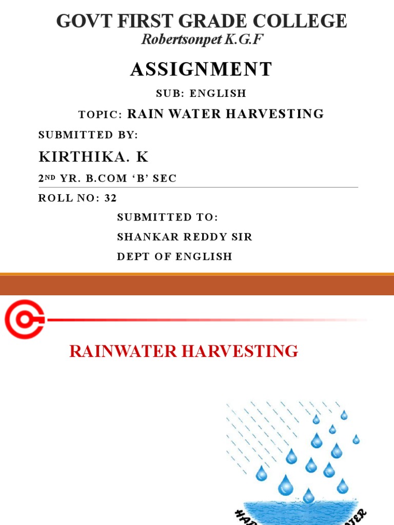 Overview of Rainwater Harvesting | PDF | Surface Runoff | Groundwater