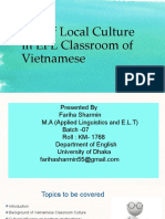 Use of Local Culture in EFL Classroom 