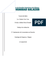 Teoría Del Delito Trabajo de Evaluacion