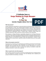 Design Thinking For People Managers: A Certification Course On by