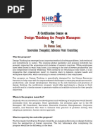 Design Thinking For People Managers: A Certification Course On by