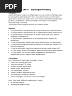 Course Syllabus: CSC747 - Digital Signal Processing: Description