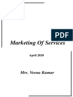 Marketing of Services: Mrs. Veena Kumar