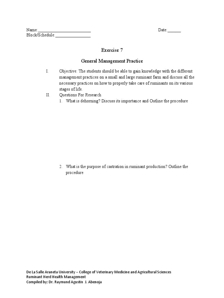 Exercise 7 General Management Practice | PDF