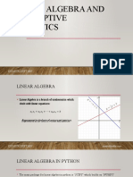 Linear Algebra and Descriptive Statistics