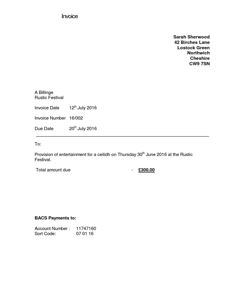 Rustic Invoice PDF | PDF